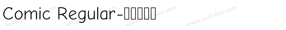 Comic Regular字体转换